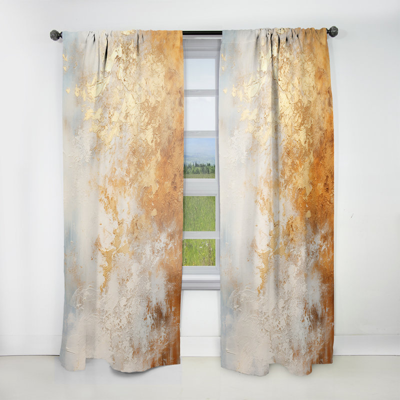 Michel Radiance Minimalist Poppy I - rideau en velours traditionnel - obscurcissant - 1 panneau, L 52 po x L 95 po