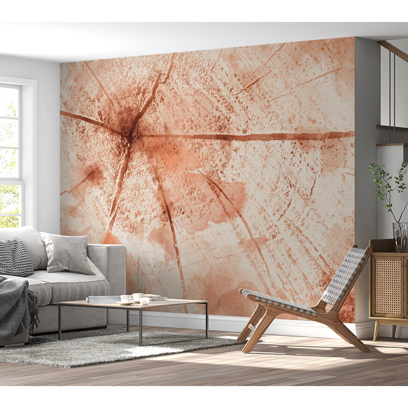 Murale pelez et collez - coffre rose, L 100 po x l 135 po
