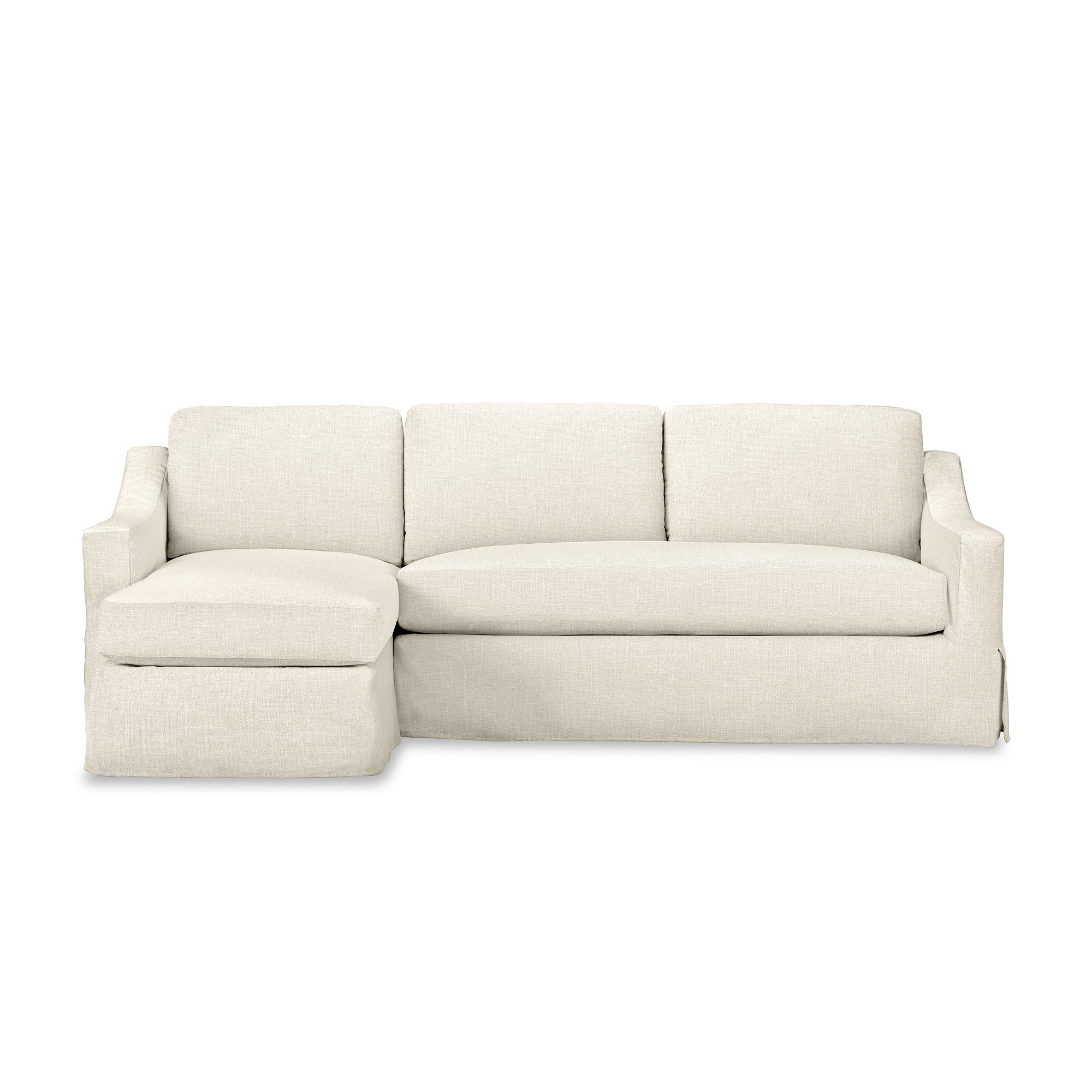Cranbrook Upholstered L-Sectional, Conversation Pearl Basketweave, Left Hand Facing