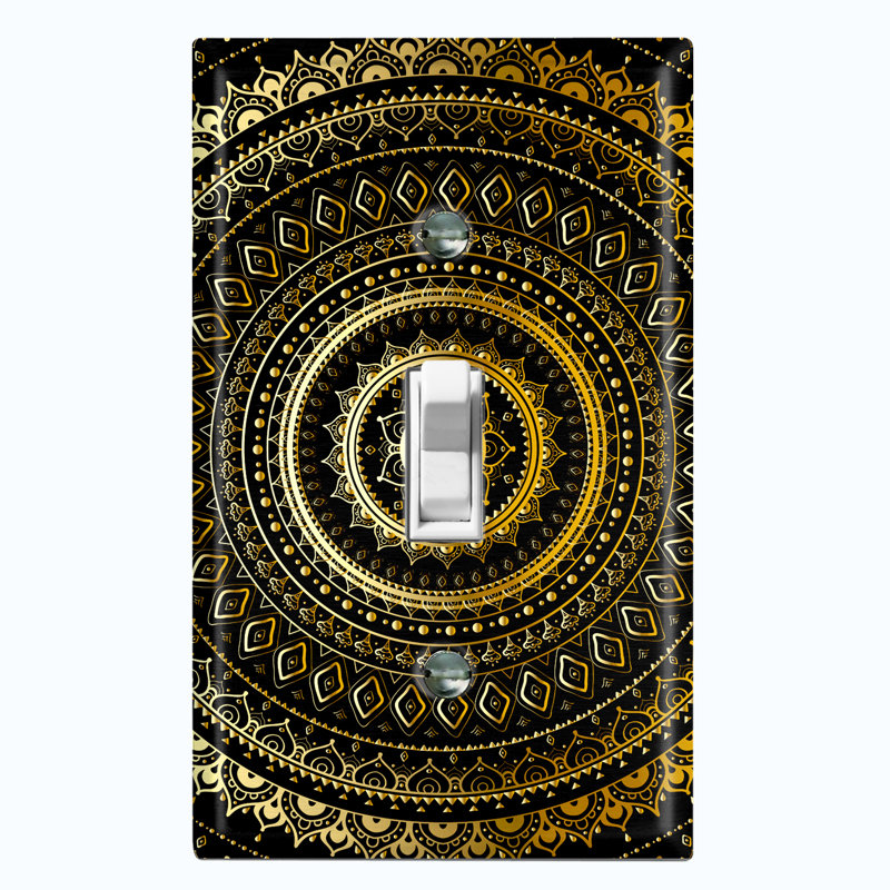 Plaque murale d'interrupteur à bascule Mandala