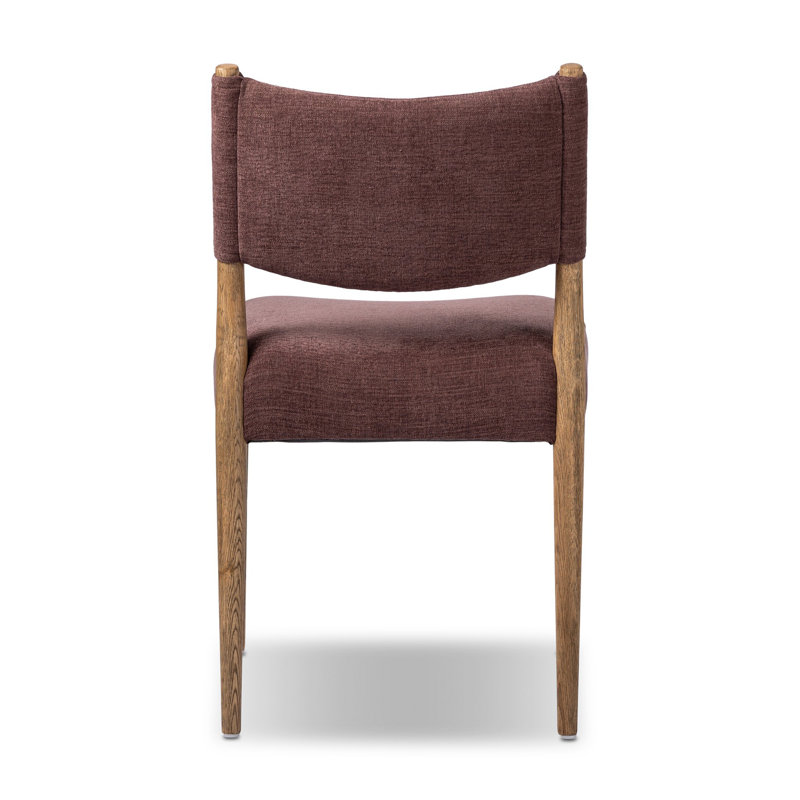 Jayla Upholstered Dining Chair, Laughlin Plum, Toasted Oak