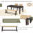 Farmhouse Modern Solid Wood Rattan Bench - 59 Inch Indoor & Covered Outdoor Multi-Functional Design-116030539