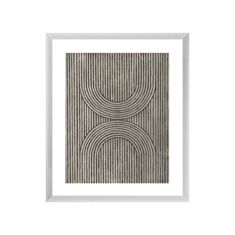 Cedar Grooves II Abstract - Single Picture Frame Print, 164.592 cm H x 136.652 cm W, Matt White