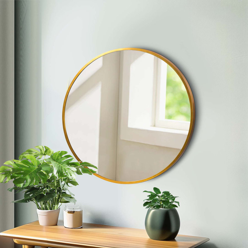 Miroir de maquillage / rasage Menahan, Or, 28 po x 28 po