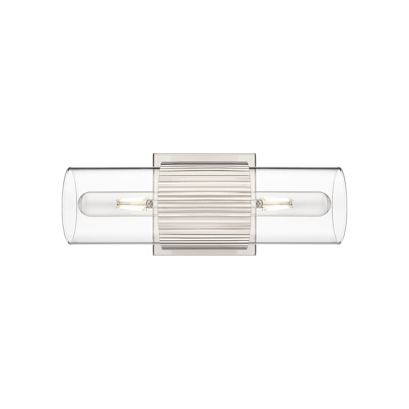 Éclairage pour meuble-lavabo mural 7 po Bolivar, Transparent, Nickel satiné