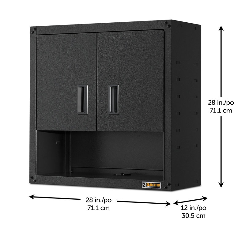 Ready-To-Assemble 3/4 Door Wall Gearbox, Black