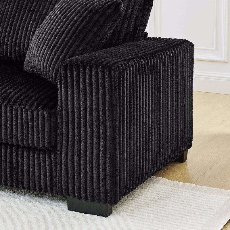 Canapé-lit modulaire rembourré Corduroy