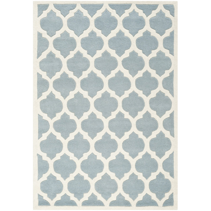 Carolene Hand Tufted Wool Geometric Rug, Rectangle 5' x 8'