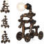 Lampe de table brune 13 po Chidi