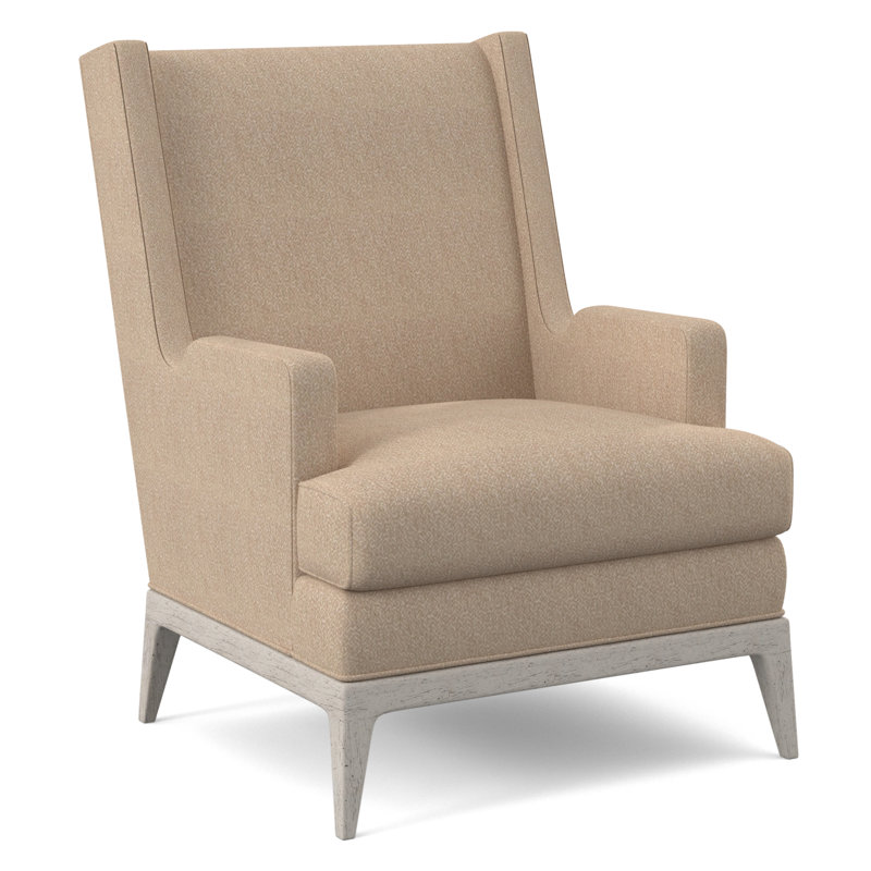 Cooper Upholstered Wingback Chair, Maya Wheat, Bisque