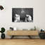 Isolated Figures Reflect Contemporary Minimalist Fish Wall Art Print 1 Piece Wrapped Canvas Wall Art-1459616959