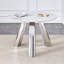 Table en pierre frittée avec pieds en acier