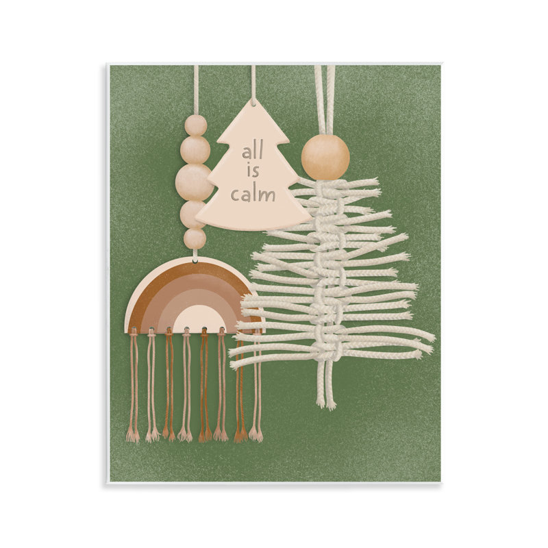 Plaque murale All Is Calm Boho Ornaments, design par Jilly Jack Designs
