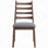 Ensemble de 2 chaises de salle à manger à finition noyer, siège rembourré gris foncé, bois massif durable, design moderne et élégant