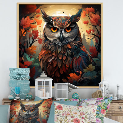 Mysterious Owl Forest III - Art mural hibou