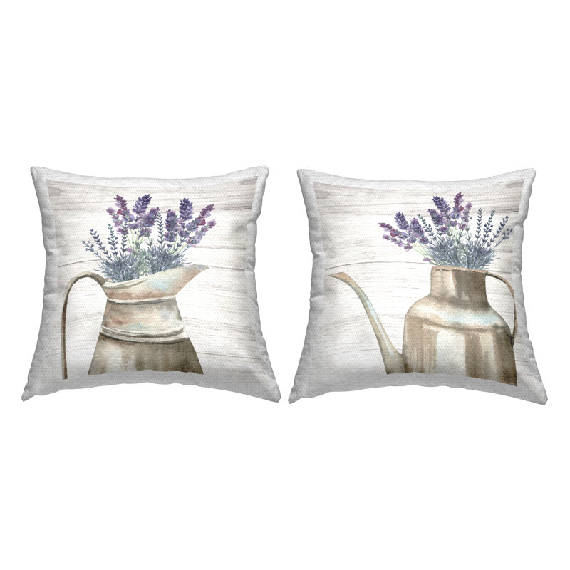Ensemble de 2 coussins d'extérieur Farmhouse Lavender