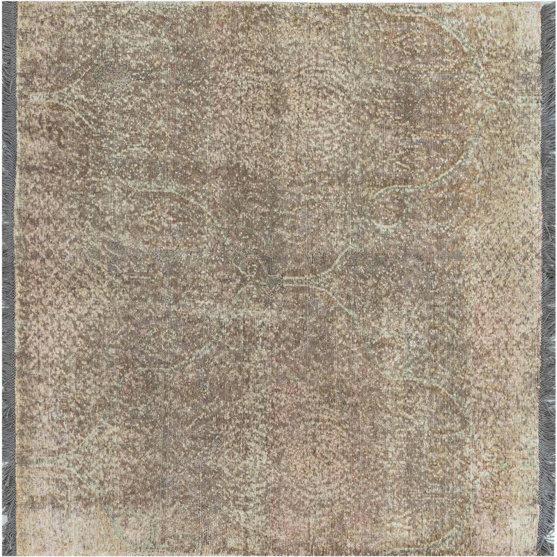 Modern One-of-a-Kind Rectangle 3'8" X 3'10" Hand Knotted Area Rug