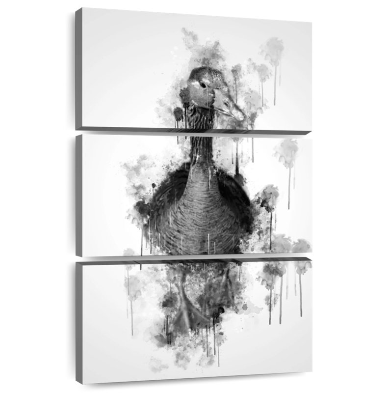 Brampt Duck Black And White, 74" H x 48" W