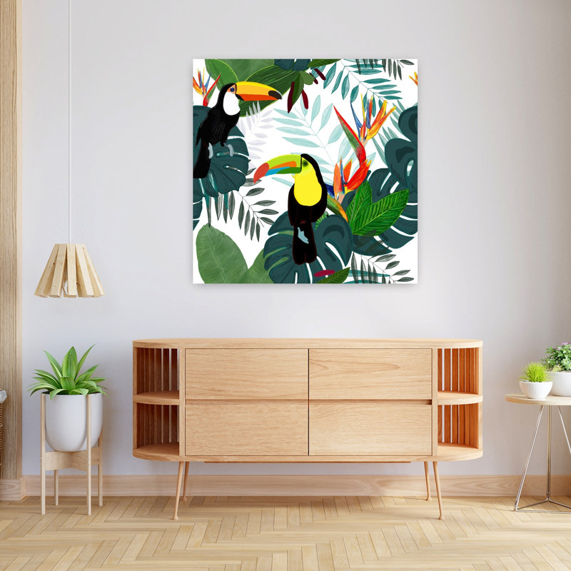 Art contemporain, art tropical, H 36 po x l 36 po