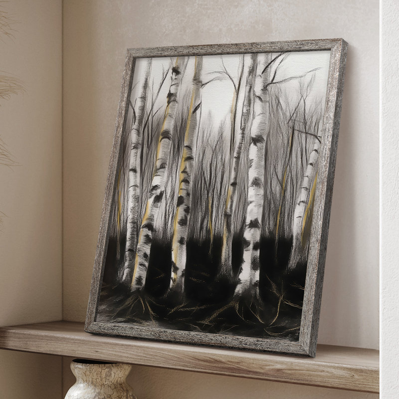«LANDSCAPES Series XIX», reproduction encadrée - bois massif, H 15 po x l 12 po