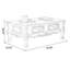 Table basse brune en bois massif brun-129099694