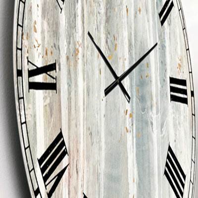 Wall Clock, Forest Landscape Farmhouse Decor - Burkhart A Woodland Walk Into The Forest VI