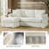 Chifley 85" Slipcovered Down Fill Sofa with Interchangeable Chaise Lounge