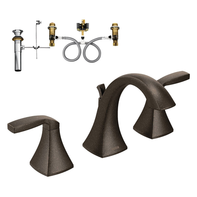 Voss 2-Handle High-Arc Lavatory Widespread Bathroom Faucet, Oil Rubbed Bronze