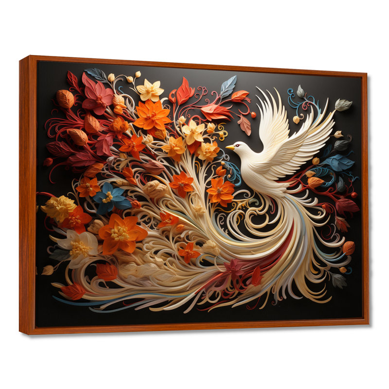 Ivelisse Christianity Pentecost Fire - Christianity, art mural sur toile, H 24 po x l 32 po x P 1 po, Cadre flottant brun