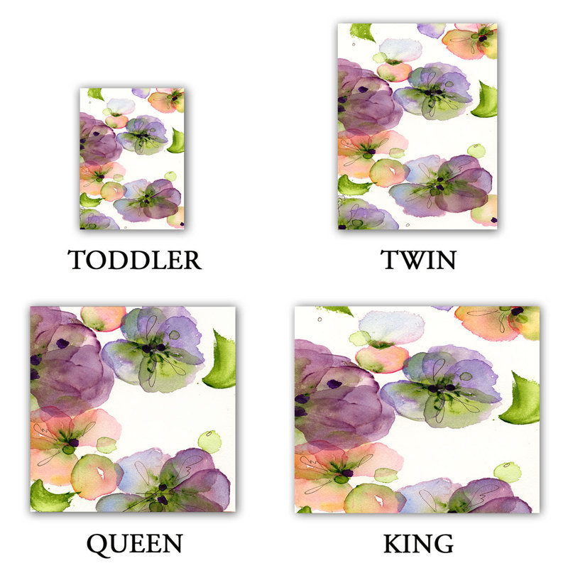 Ensemble de housse de couette pansy automne, 1 housse de couette grand + 2 taies standards