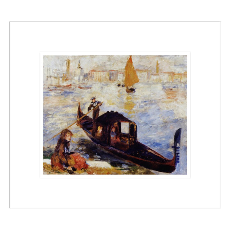 «Gondola on the Grand Canal in Venice» par Pierre-Auguste Renoir, impression giclée encadrée, H 13,75 po x l 15,41 po