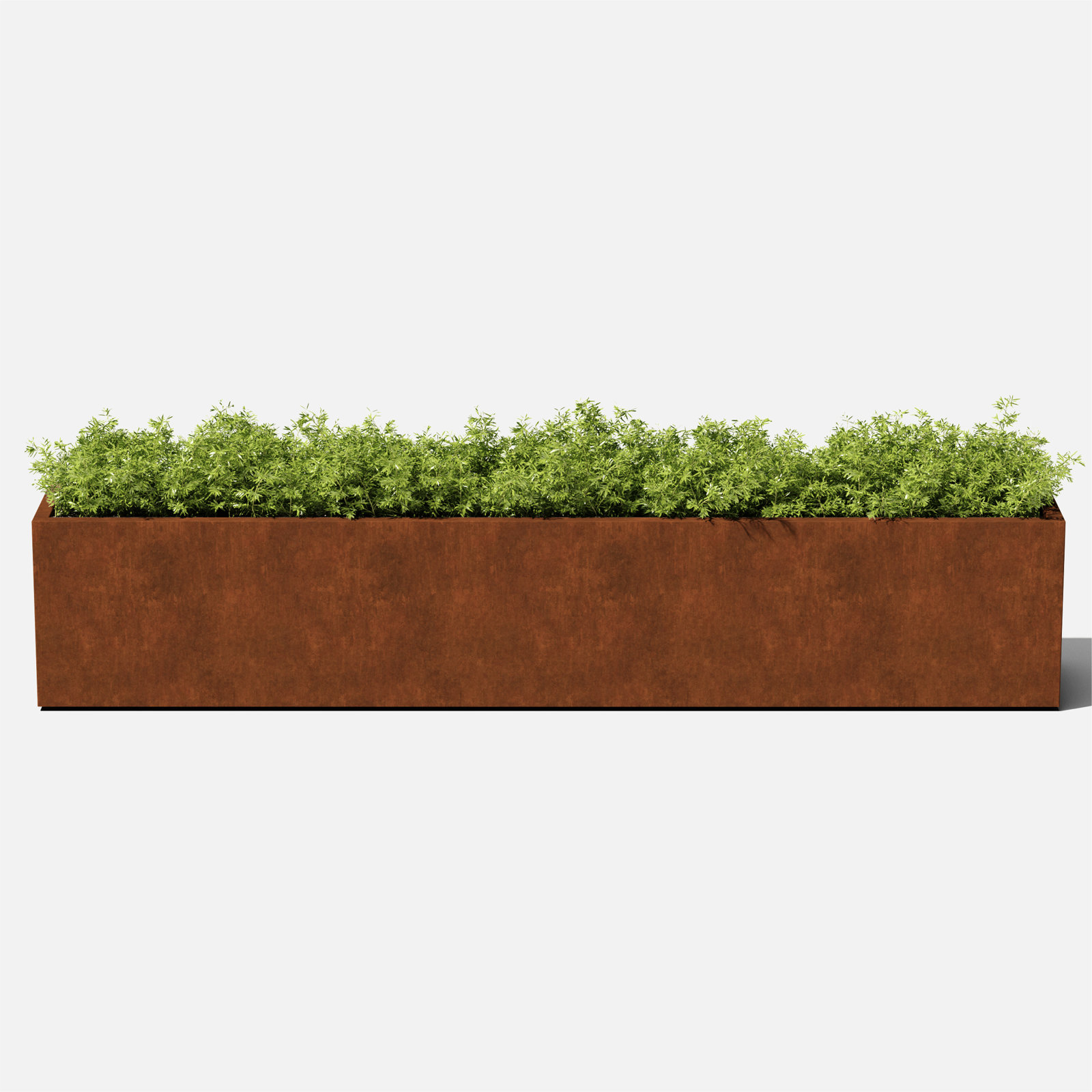 Corten Steel Series Planter Box, 9" H x 48" W x 9" D