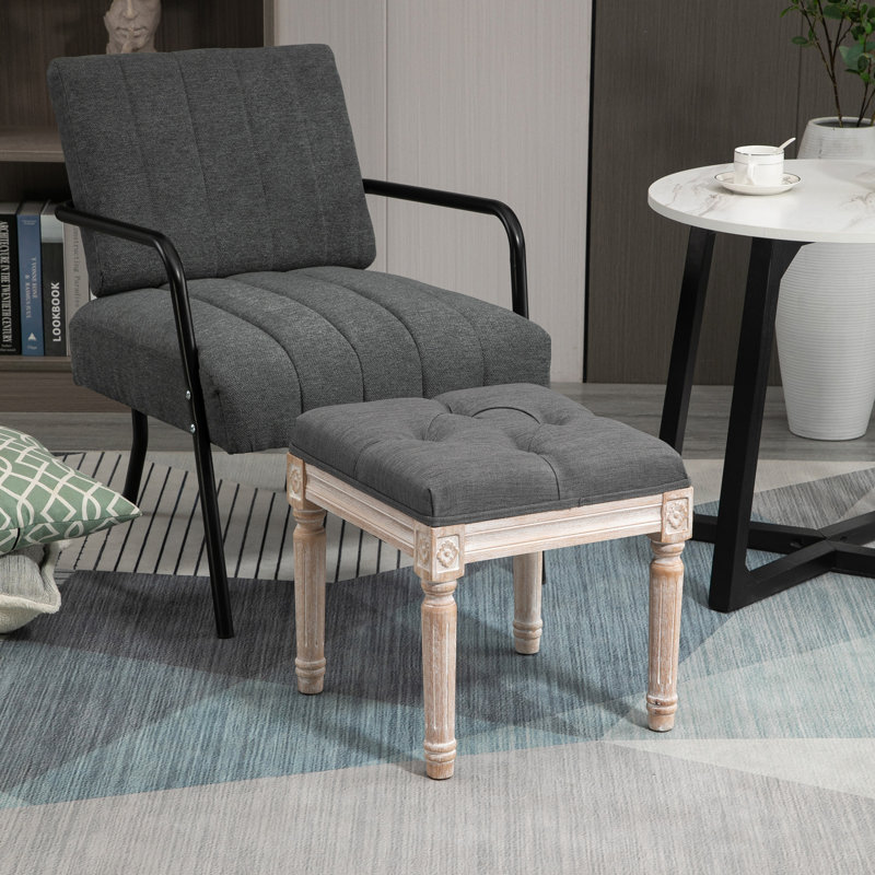 Caleb Upholstered Ottoman, Gray