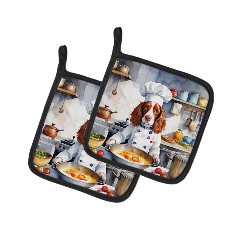 Ensemble de poignées en polyester Caroline's Treasures The Dog Chef
