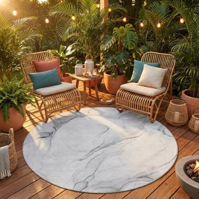 Tapis d'intérieur rond 8 po