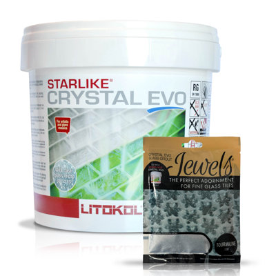 The Tile Doctor Crystal Glass Grout Jewels - Additif pour paillettes en verre pour carreaux, lombalgie, piscine, cuisine et salle de bain - 5,5 lb