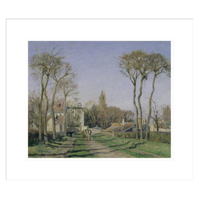 «Entrance to the Village of Voisins Yvelines» par Camille Pissarro, impression giclée encadrée