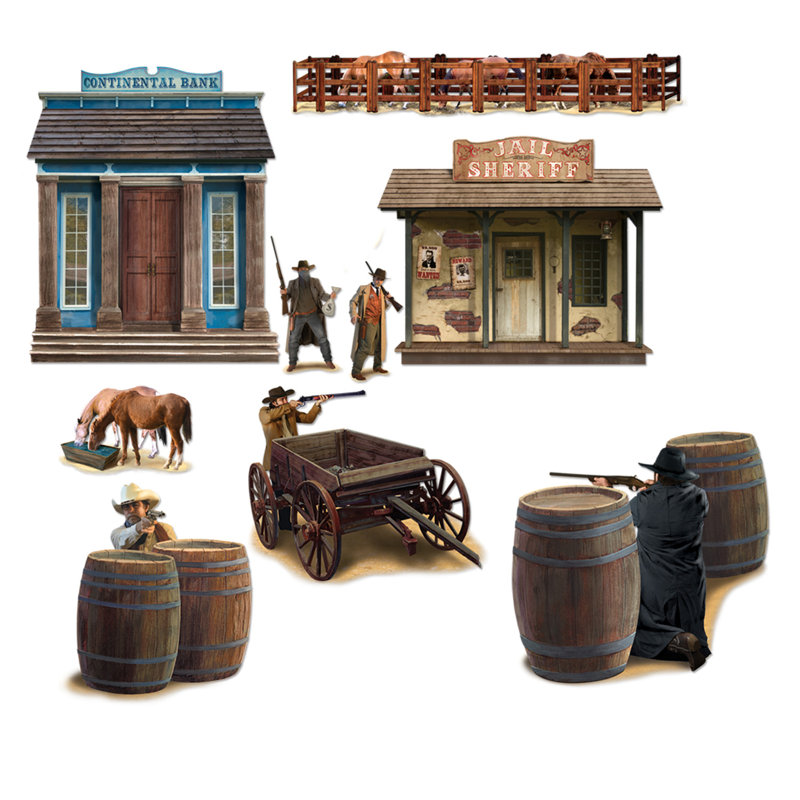 Accessoires Wild West Shootout - 5 ¼ po - 3 pi 1 ½ po - paquet de 12