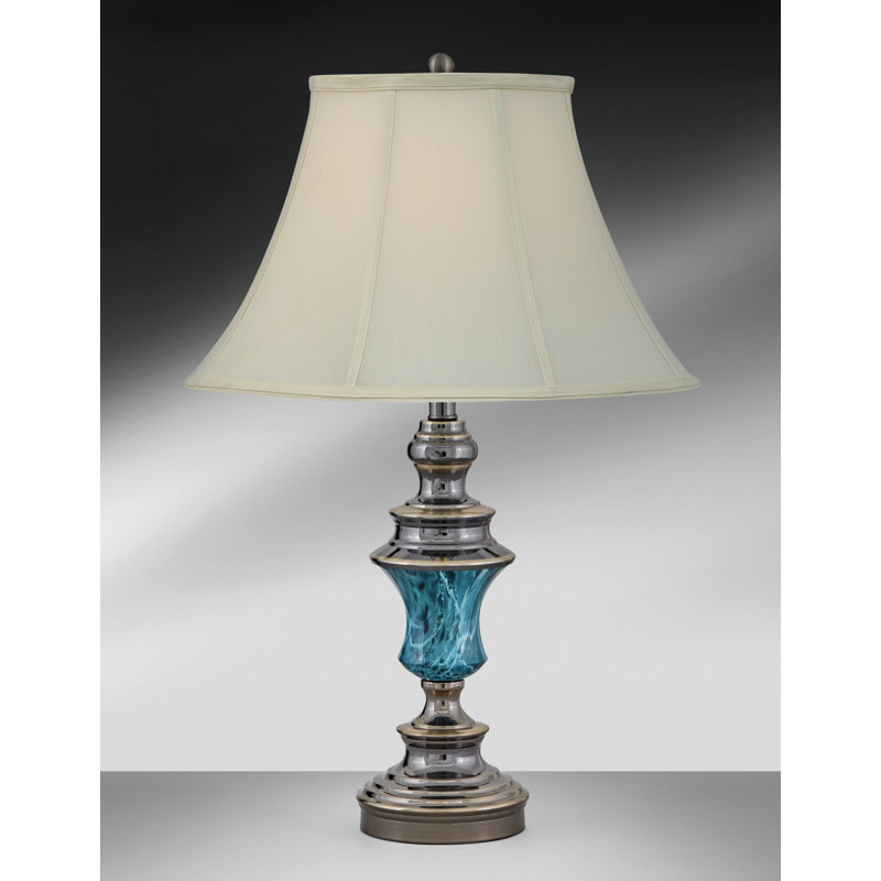 Rigoso - Lampe de table 28 "à interrupteur tactile poli avec ports USB
