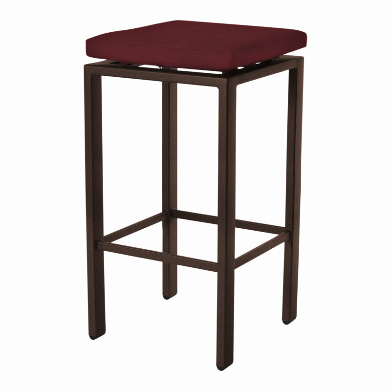 Aris Outdoor Bar Stool, Flagship Stone Sunbrella®, Copper Creek, 31.25"