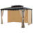 Outdoor Gazebo Privacy Curtain 12' x 10' x 7.3' Waterproof Gazebo Curtains Khaki-777921765-777921760
