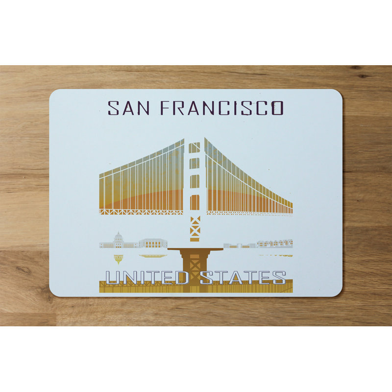 Bevins Polyester-Coated Hardboard No Pattern Rectangle Placemat