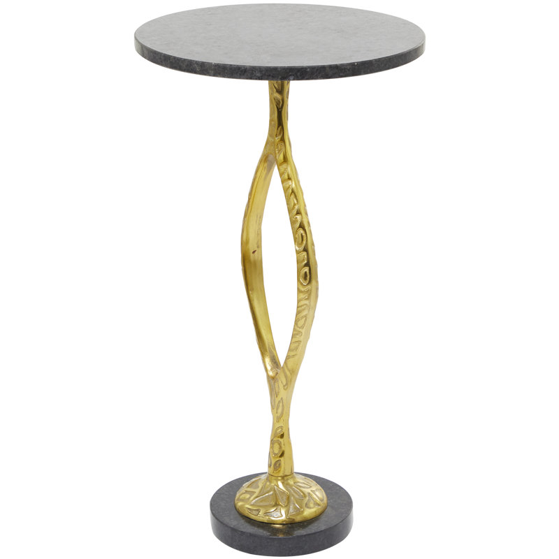 Meadowbrook Marble Top End Table, 24.9" H x 13.15" W x 13.05" D