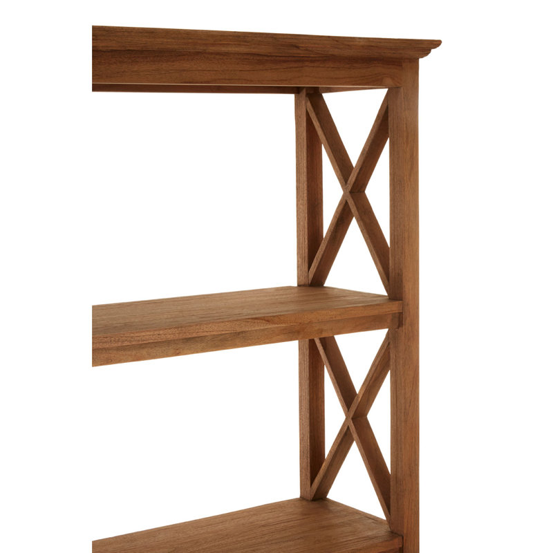 Gayton 126cm W Solid Wood Shelving Unit