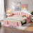 Upholstered Daybed With Pop Up Trundle, Charging Ports, 2 Side Pockets And Curved Backrest Design-793701317
