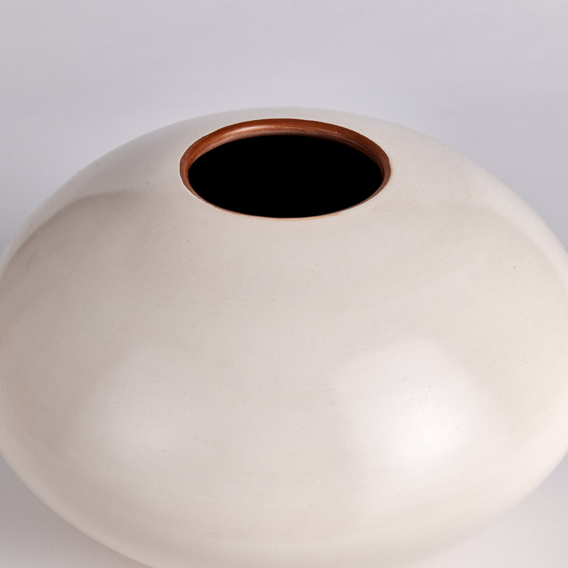 Lucela Handmade Terracotta Table Vase, White