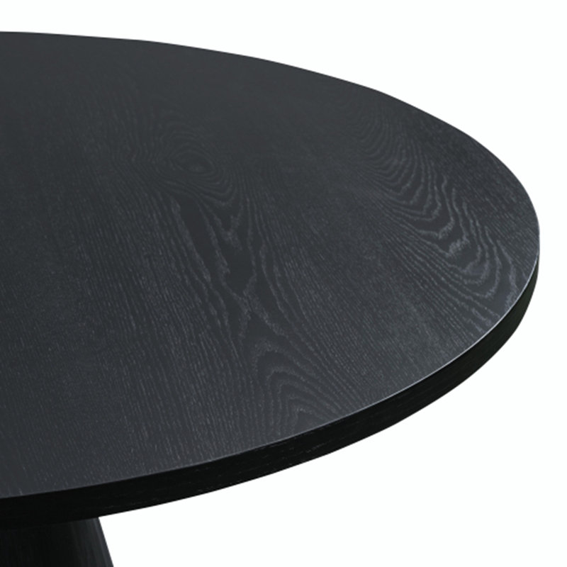 Table de salle à manger ronde Jerrianne, Noir