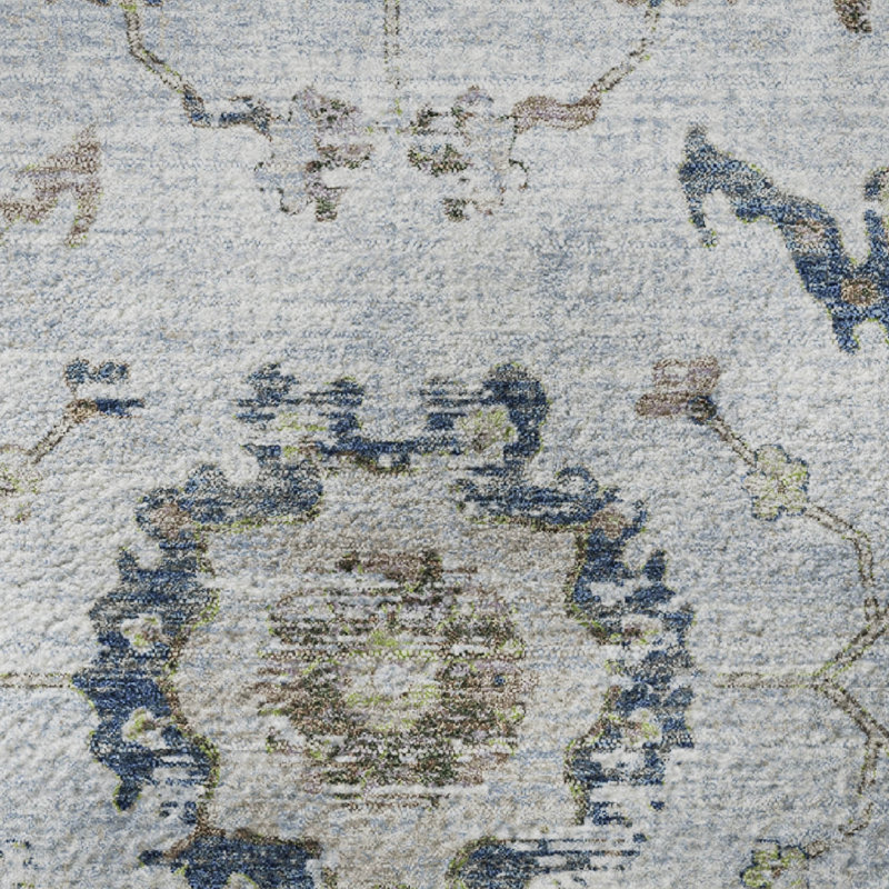 Premium Machine Washable Pirtle Border Rug, Rectangle 1'8" x 2'6"