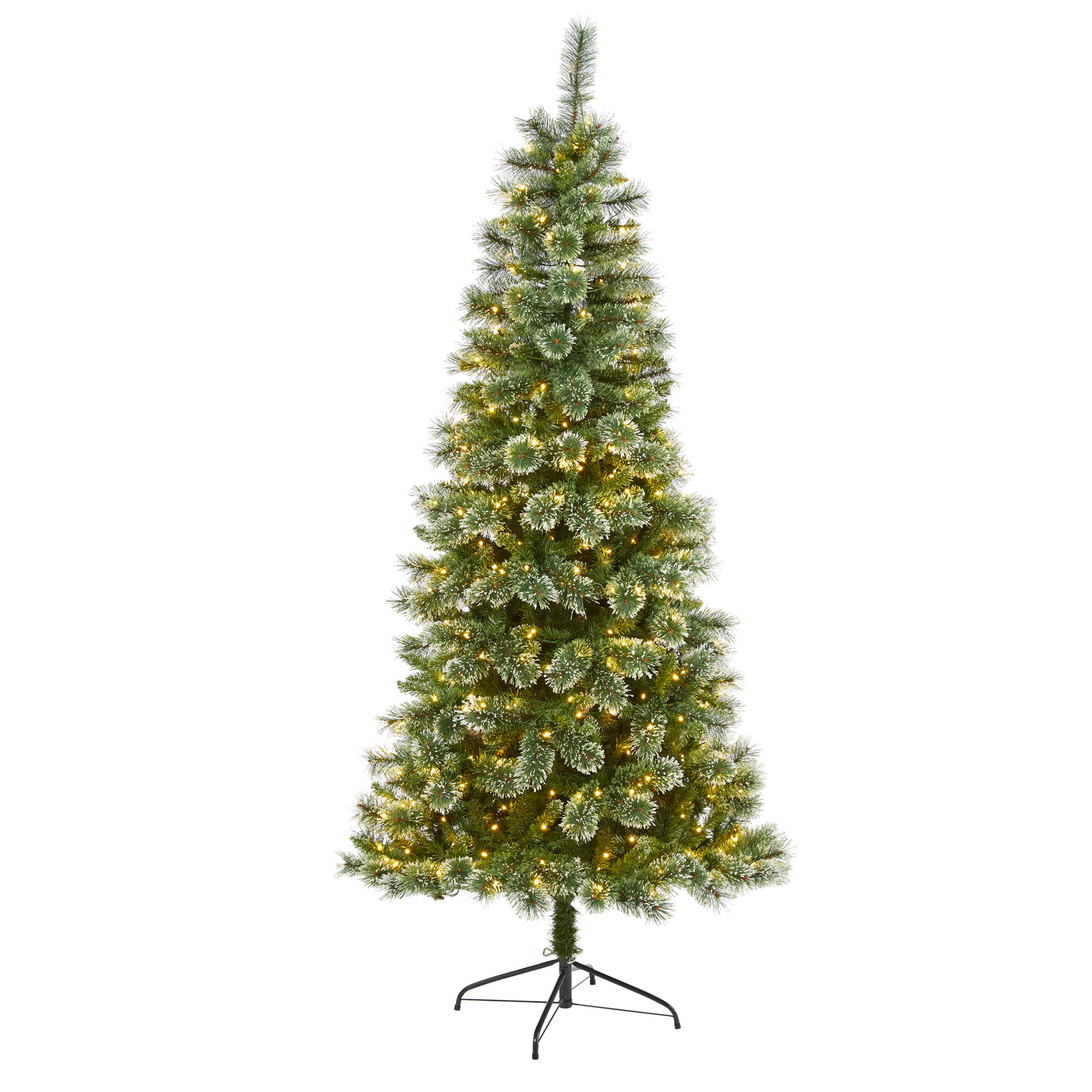 Lighted Artificial Pine Christmas Tree, 7' H
