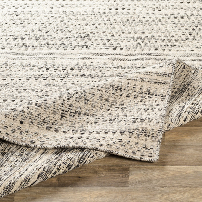 Sylvie Striped Wool Area Rug, Rectangle 6' x 9'